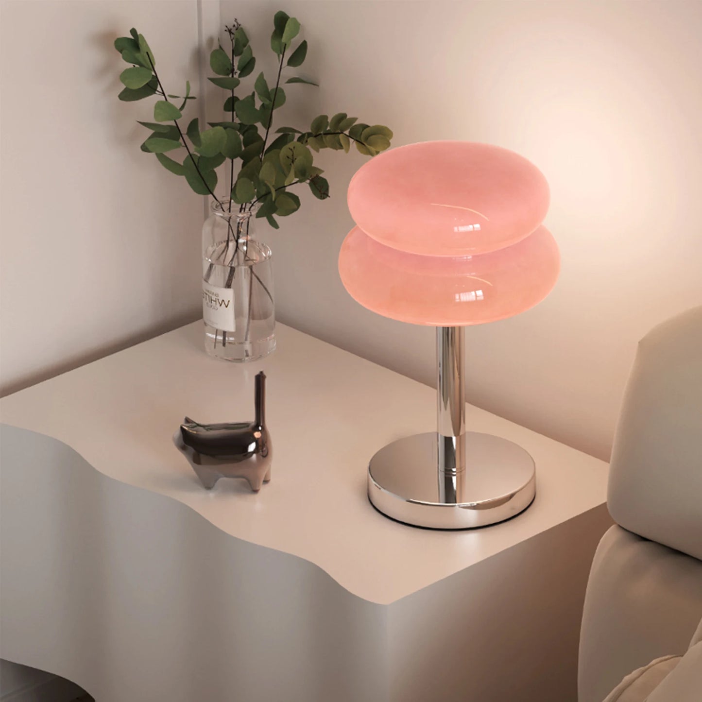 Italian Designer Glass Egg Tart Table Lamp