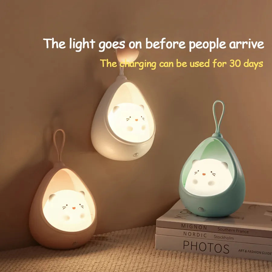 Cute Animal Human Induction Night Light