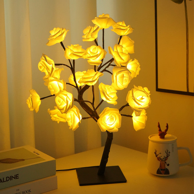 24 LED Rose Tree Lights Table Lamp