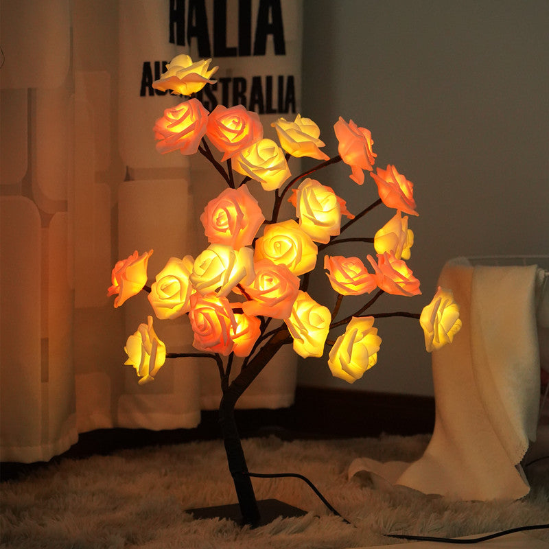 24 LED Rose Tree Lights Table Lamp
