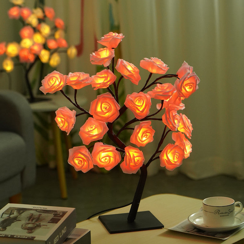 24 LED Rose Tree Lights Table Lamp