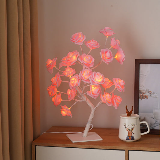 24 LED Rose Tree Lights Table Lamp