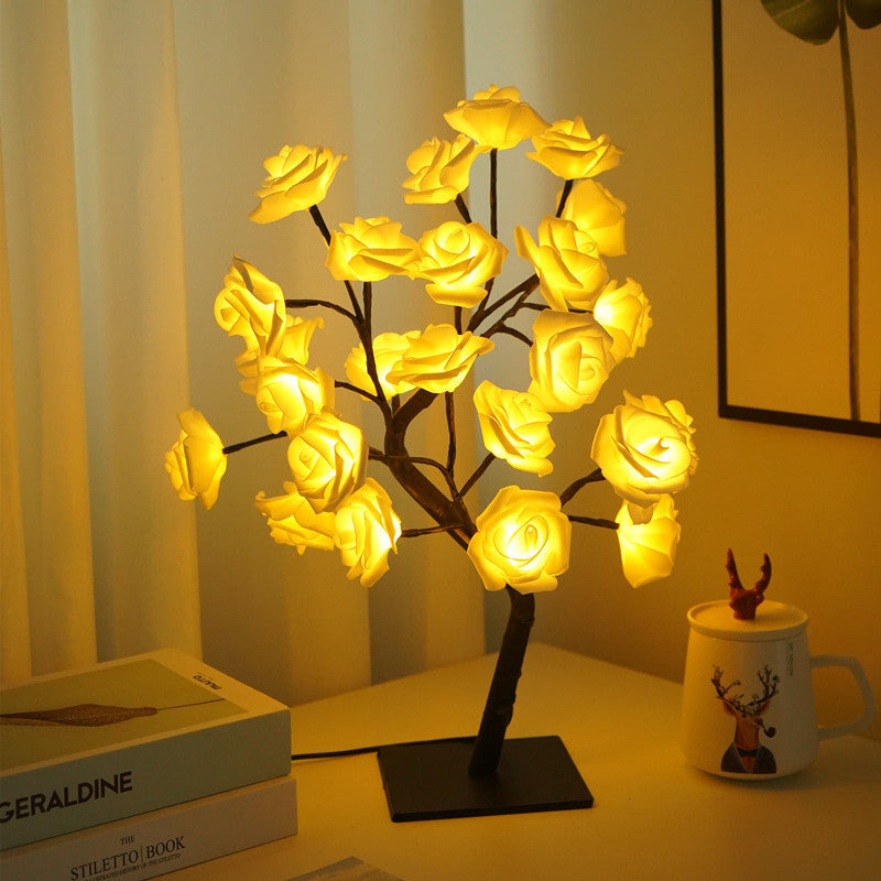 24 LED Rose Tree Lights Table Lamp