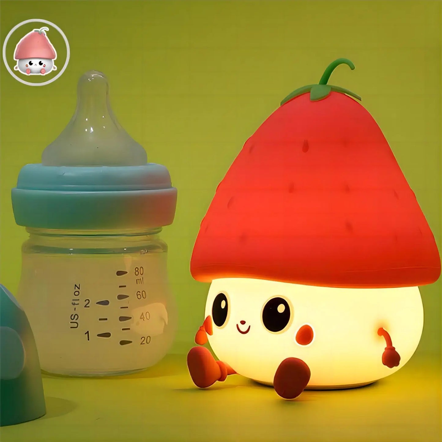 Strawberry Silicone LED Night Light