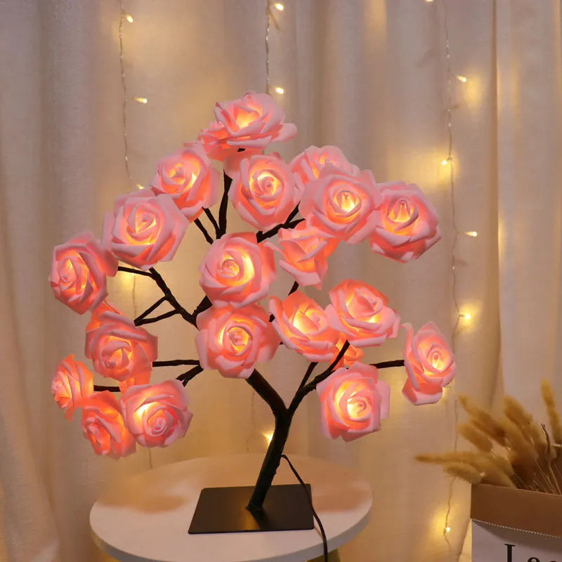 24 LED Rose Tree Lights Table Lamp