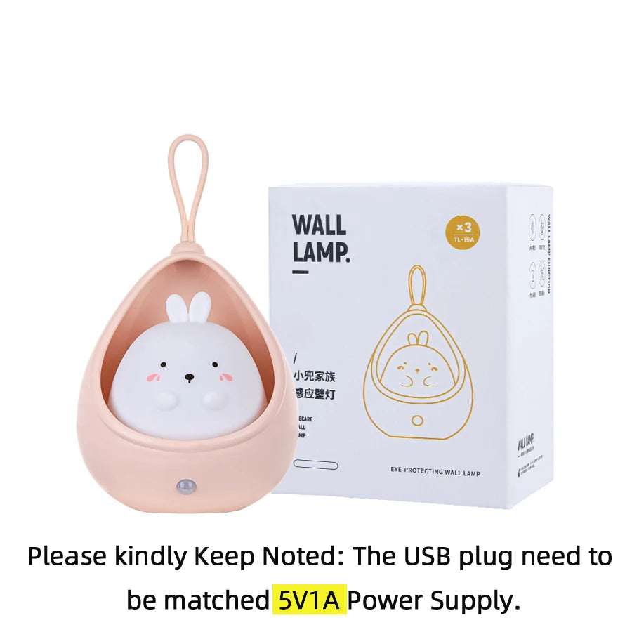 Cute Animal Human Induction Night Light
