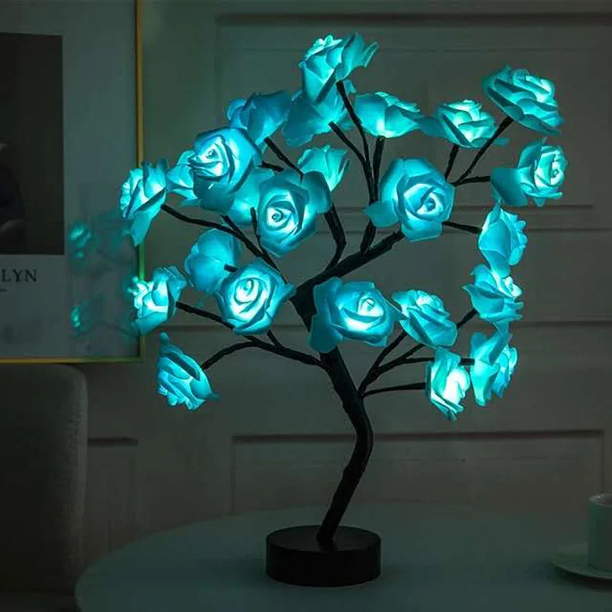 24 LED Rose Tree Lights Table Lamp