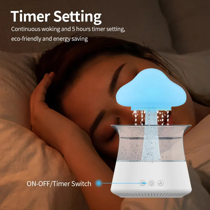Rain Cloud humidifier with 7 color led