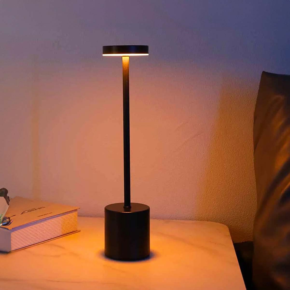 Simple LED Rechargeable Touch Metal Table Lamp