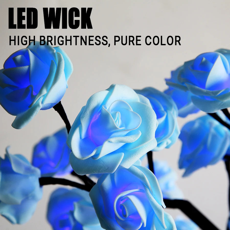 24 LED Rose Tree Lights Table Lamp