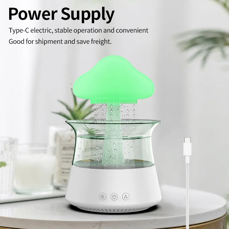 Rain Cloud humidifier with 7 color led