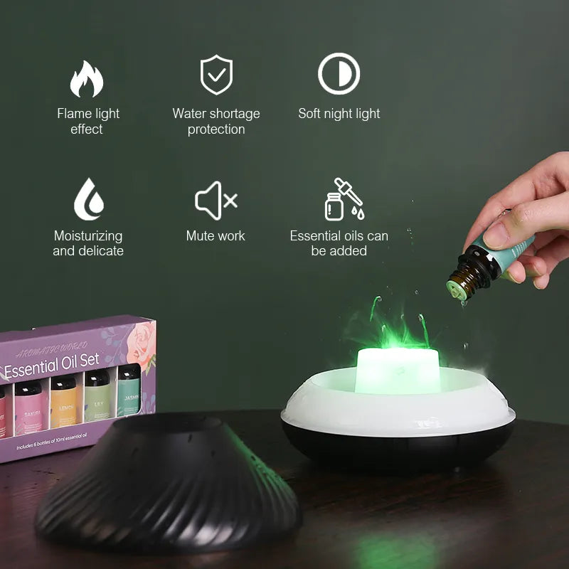 Volcanic Aroma Diffuser Lamp 130ml USB Portable