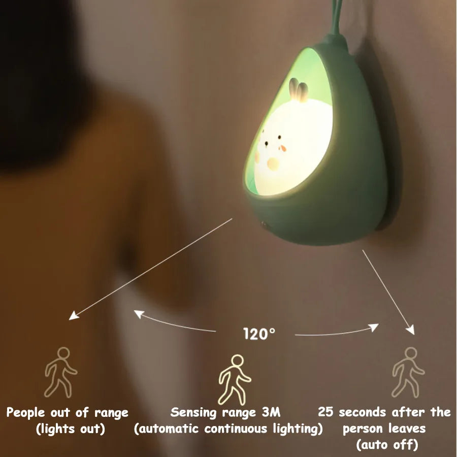 Cute Animal Human Induction Night Light
