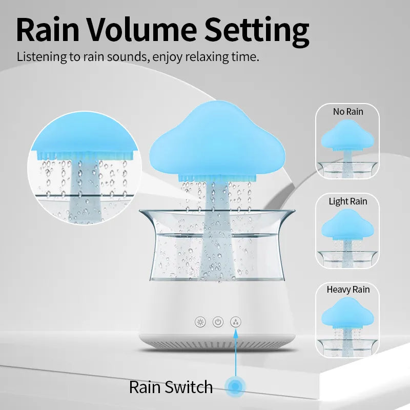Rain Cloud humidifier with 7 color led