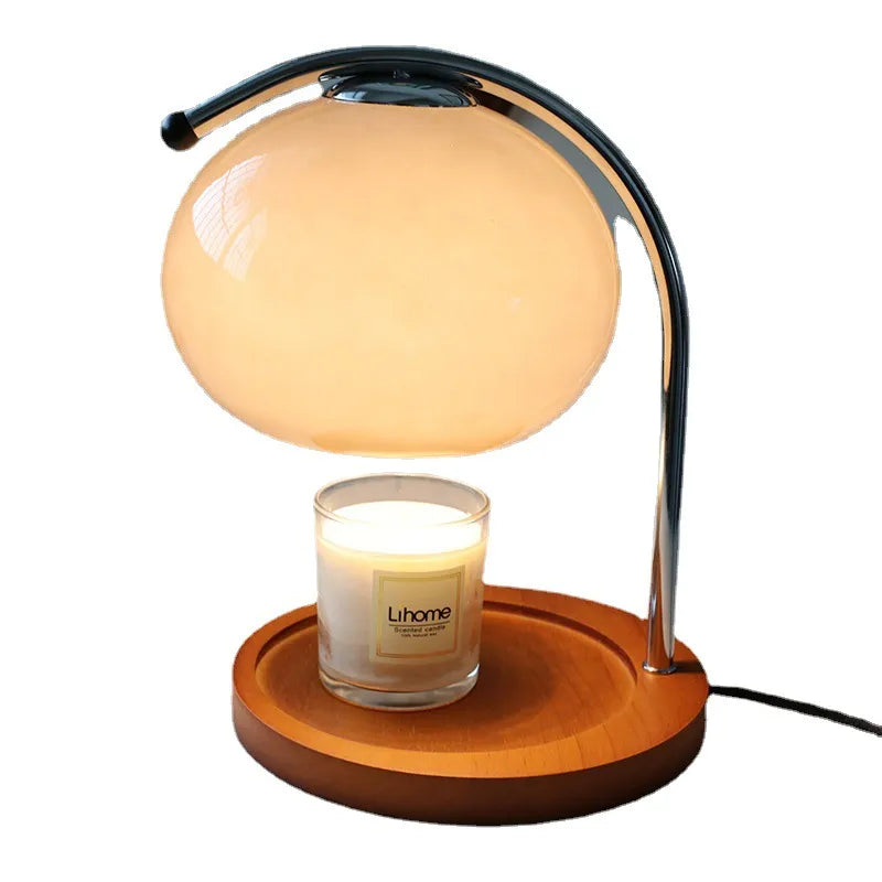 Retro Glass Table Lamp Aromatherapy Candlestick
