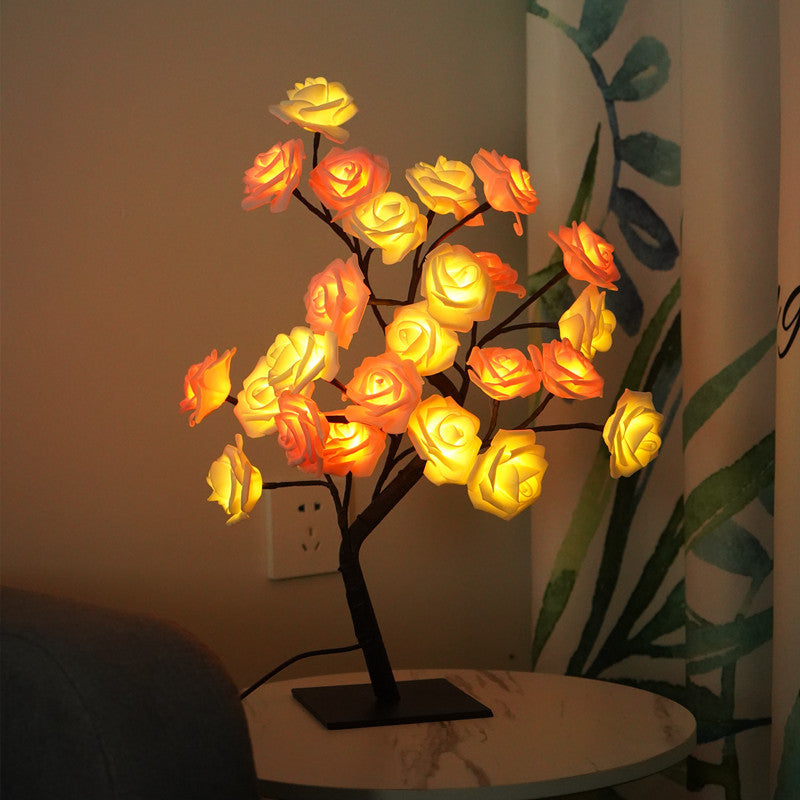 24 LED Rose Tree Lights Table Lamp