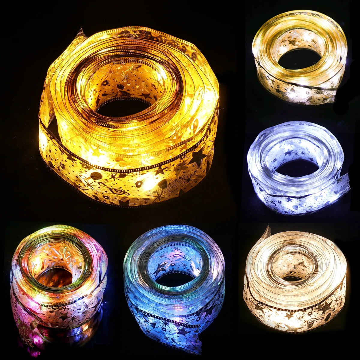 Christmas Ribbon Fairy Light
