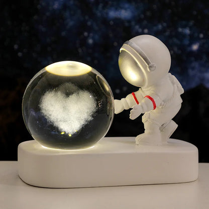 3D Astronaut Crystal Ball LED Night Light