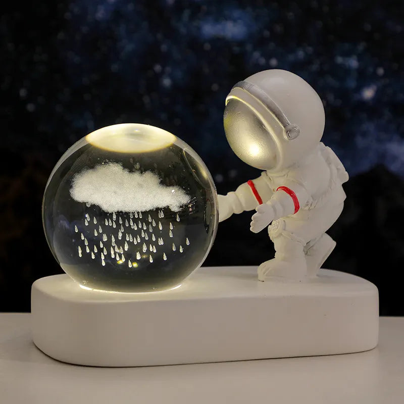 3D Astronaut Crystal Ball LED Night Light