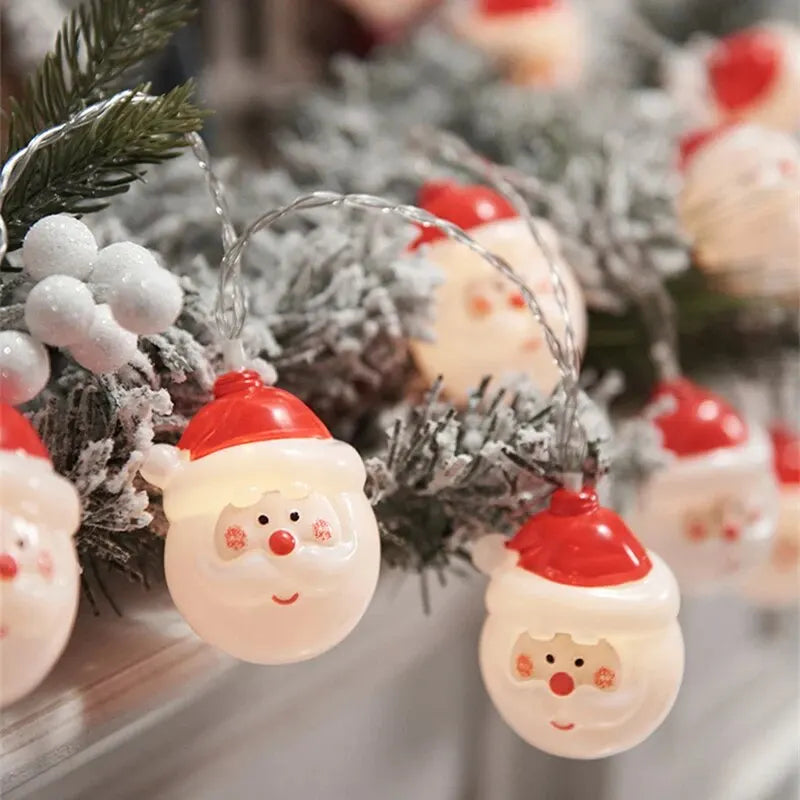 Santa Claus Star Cloud Rainbow Rocket String Lights
