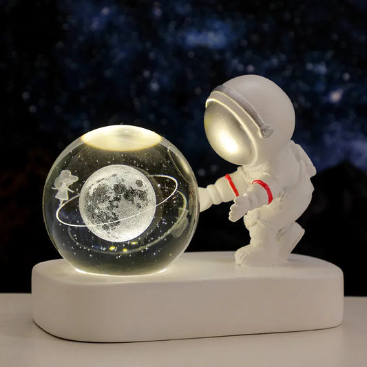 3D Astronaut Crystal Ball LED Night Light