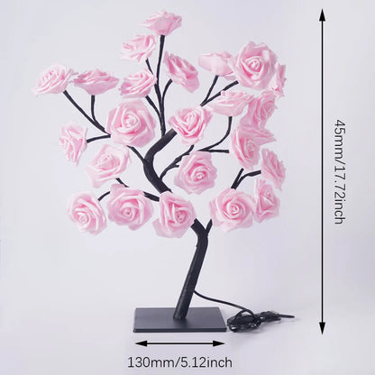 24 LED Rose Tree Lights Table Lamp
