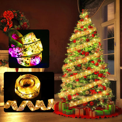 Christmas Ribbon Fairy Light